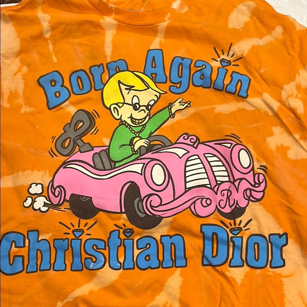 Christian Dior Orange Graphic Tee